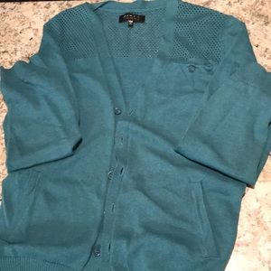 21 Men Aqua Cardigan